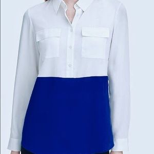 Calvin Klein 2 Color Button Down Dressy Tunic M